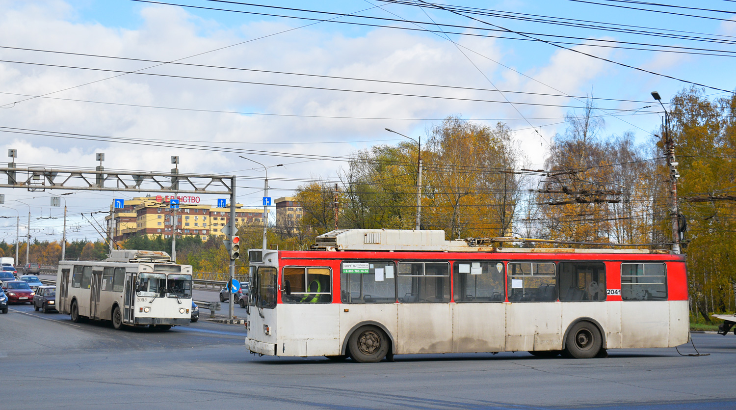 Рязань, ЗиУ-682ГМ1 (с широкой передней дверью) № 2058; Рязань, ЗиУ-682ГМ1 (с широкой передней дверью) № 2041