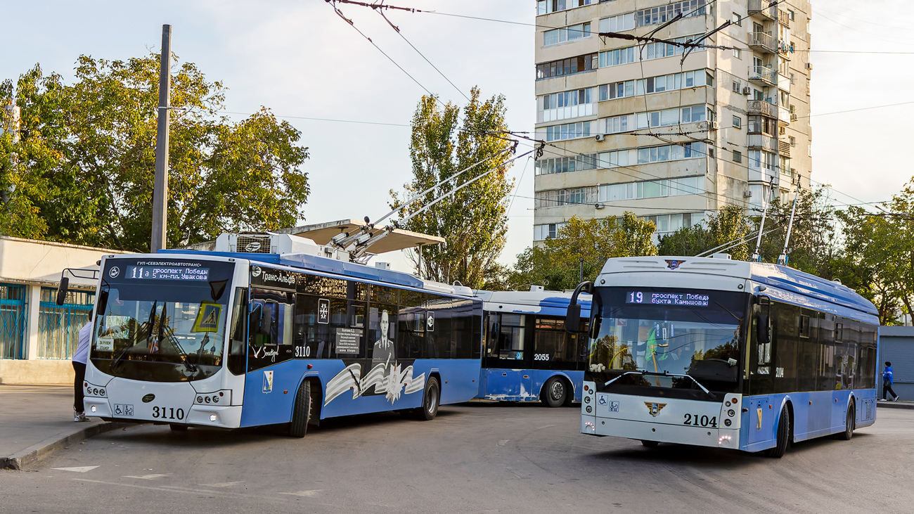Севастополь, ВМЗ-5298.01 «Авангард» № 3110; Севастополь, Тролза-5265.02 «Мегаполис» № 2104