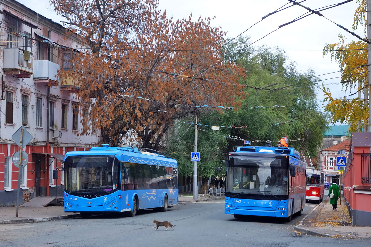 Saratov, BKM 321 № 2328; Saratov, SVARZ-MAZ-6275 № 2343