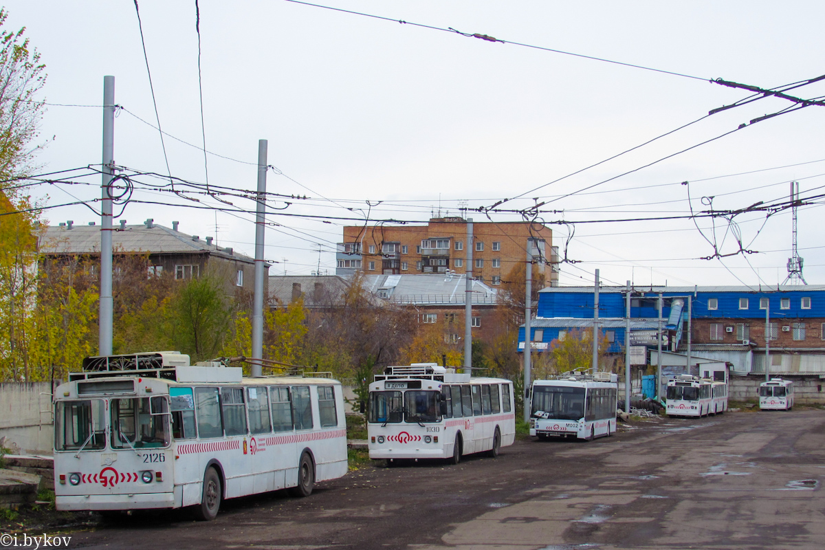 Красноярск, ZiU-682 GOH Krasnoyarsk № 2126; Красноярск, ZiU-682 GOH Krasnoyarsk № 1030; Красноярск — Trolleybus Lines and Infrastructure