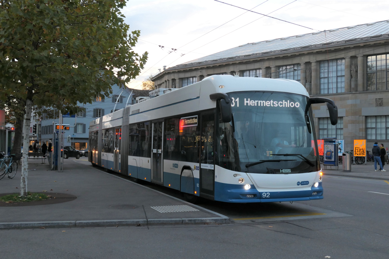 Zürich, Hess lighTram 25 DC Nr. 92