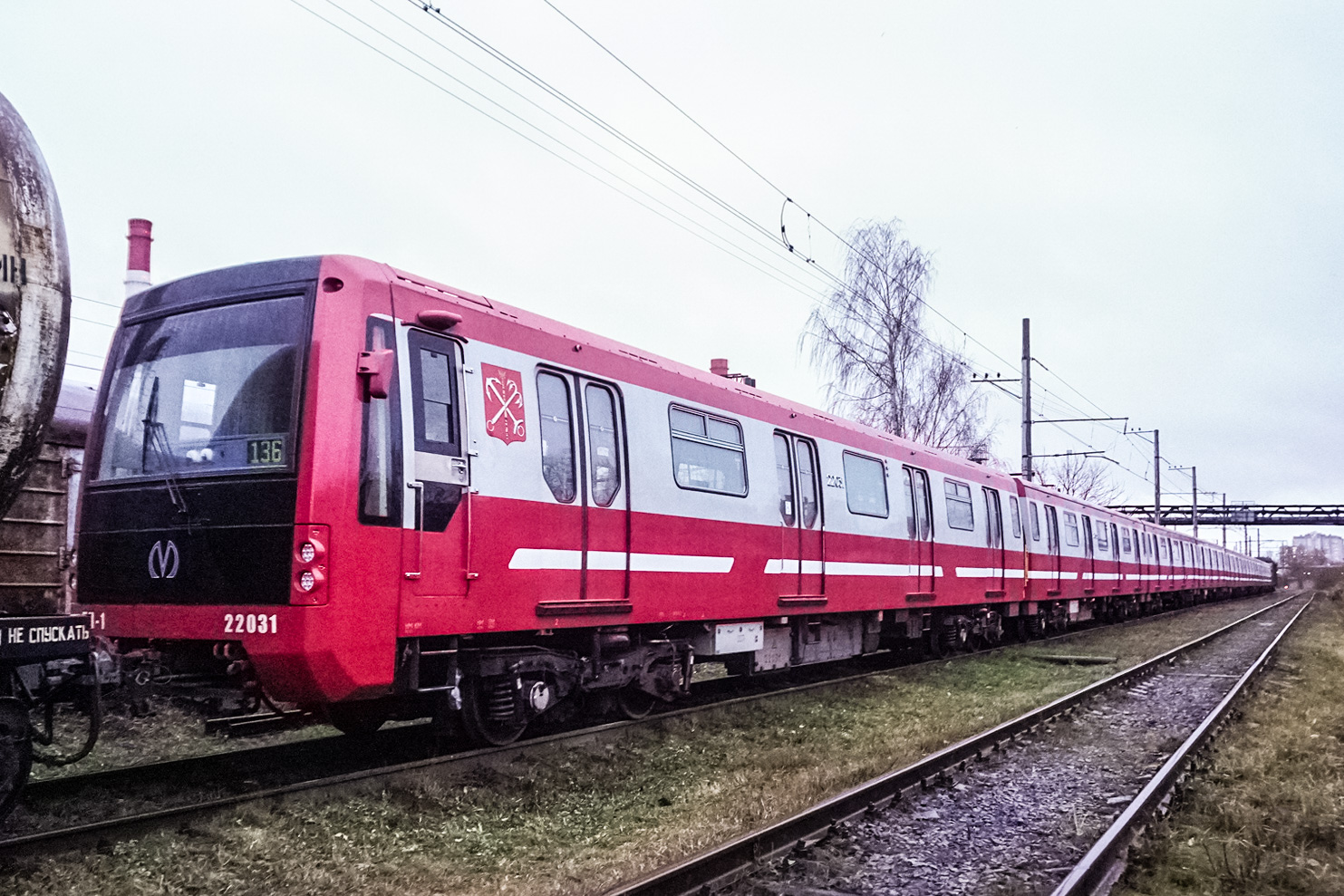 Санкт-Петербург, 81-722.1 (ОЭВРЗ) № 22031; Санкт-Петербург — Метрополитен — Перегонка вагонов метро по ж/д