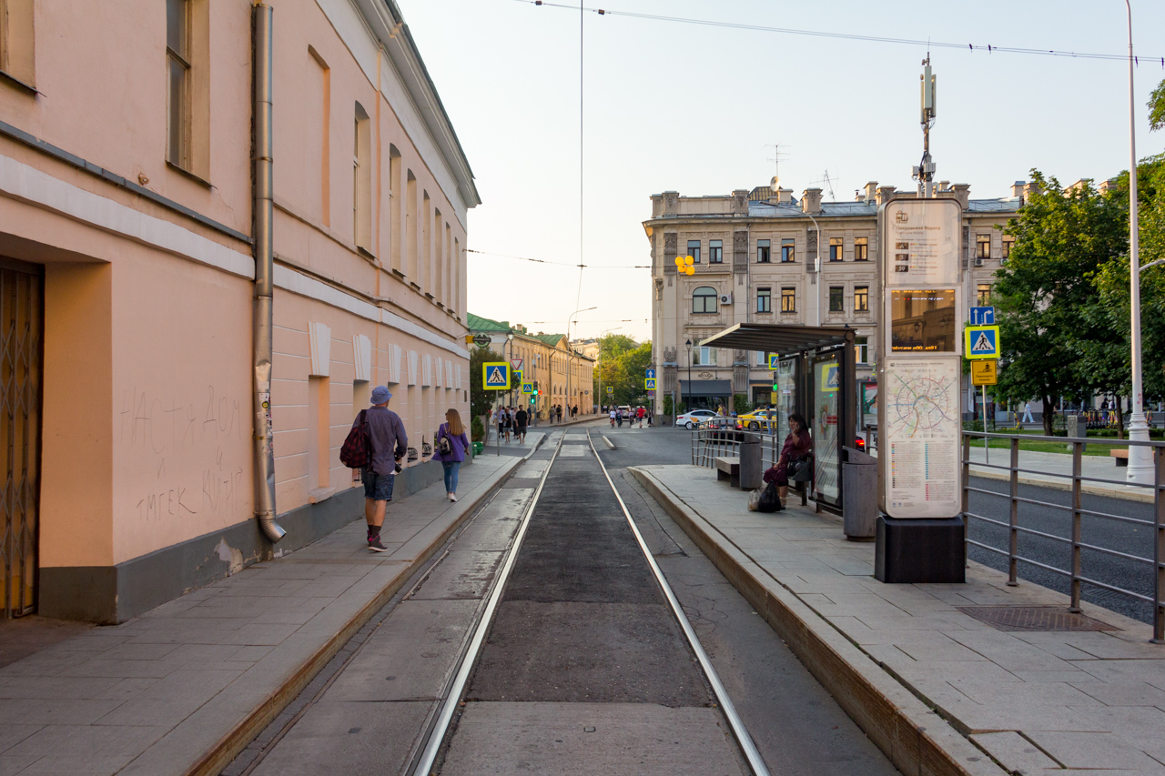 Moskva — Stops, platforms, waiting pavilions at stops; Moskva — Trаm lines: Central Administrative District