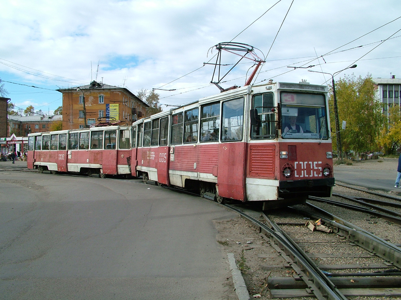Усолье-Сибирское, 71-605 (КТМ-5М3) № 005; Усолье-Сибирское, 71-605 (КТМ-5М3) № 006; Усолье-Сибирское — Трамвайные линии и инфраструктура