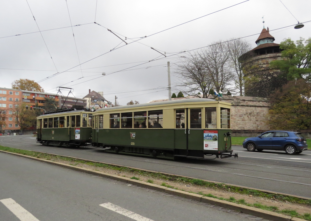 Нюрнберг, Двухосный прицепной MAN № 1251; Нюрнберг, Двухосный моторный MAN № 876 Нюрнберг, Двухосный прицепной MAN № 1251; Нюрнберг, Двухосный моторный MAN № 876