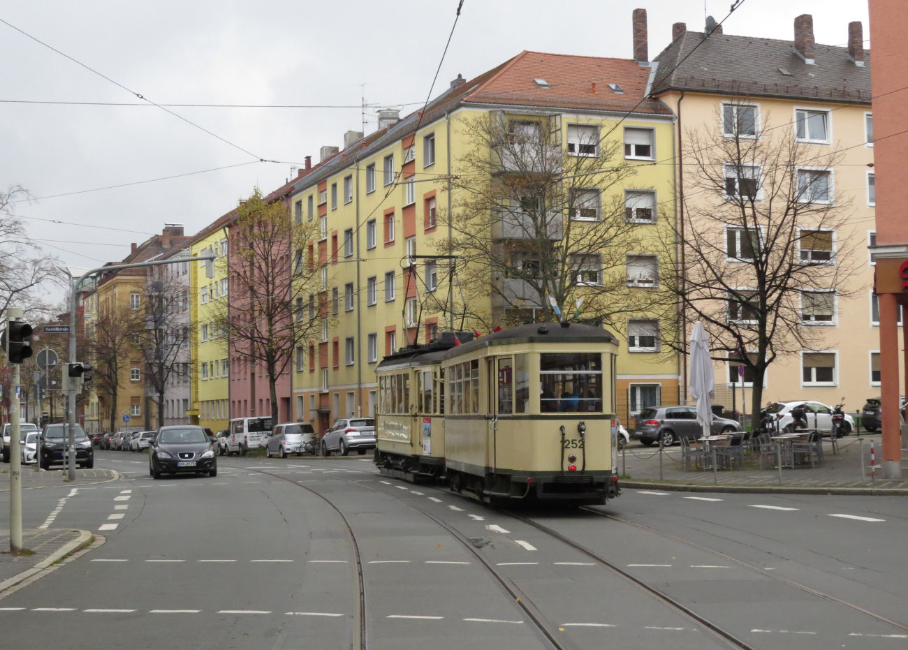 Nürnberg, MAN 2-axle trailer car — 1252; Nürnberg — Tramway Lines and Infrastructure