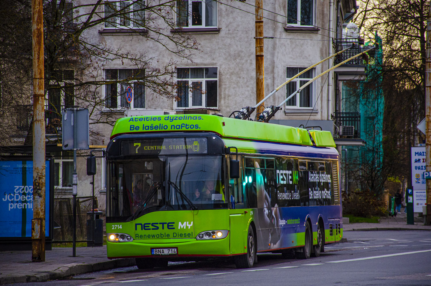 Вильнюс, Solaris Trollino II 15 AC № 2714