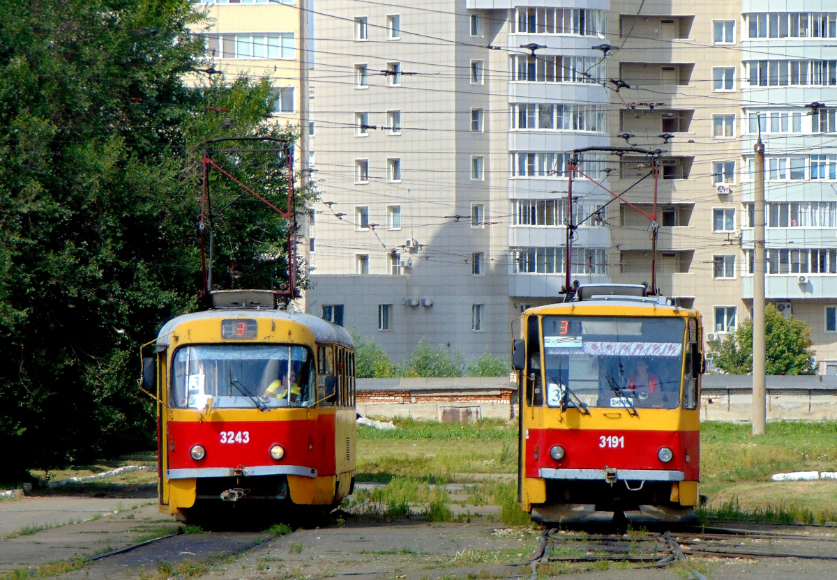 Барнаул, Tatra T3SU № 3243; Барнаул, Tatra T6B5SU № 3191