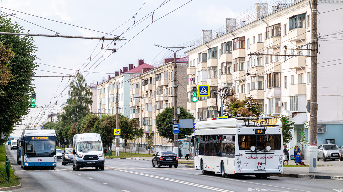 Cheboksary, Trolza-5265.08 “Megapolis” № 908; Cheboksary, UTTZ-6241.01 “Gorozhanin” № 968