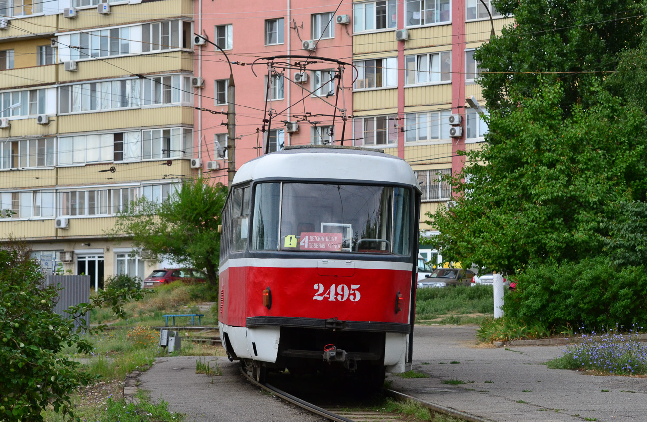 Волгоград, Tatra T3SU (двухдверная) № 2495