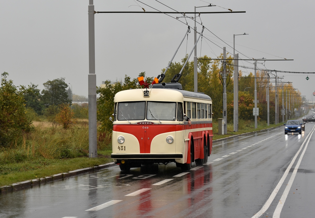 Прага, Tatra T400 III.B № 431; Прага — 50 лет спустя – покатушки на троллейбусах и начало регулярной эксплуатации 58 маршрута Прага, Tatra T400 III.B № 431; Прага — 50 лет спустя – покатушки на троллейбусах и начало регулярной эксплуатации 58 маршрута