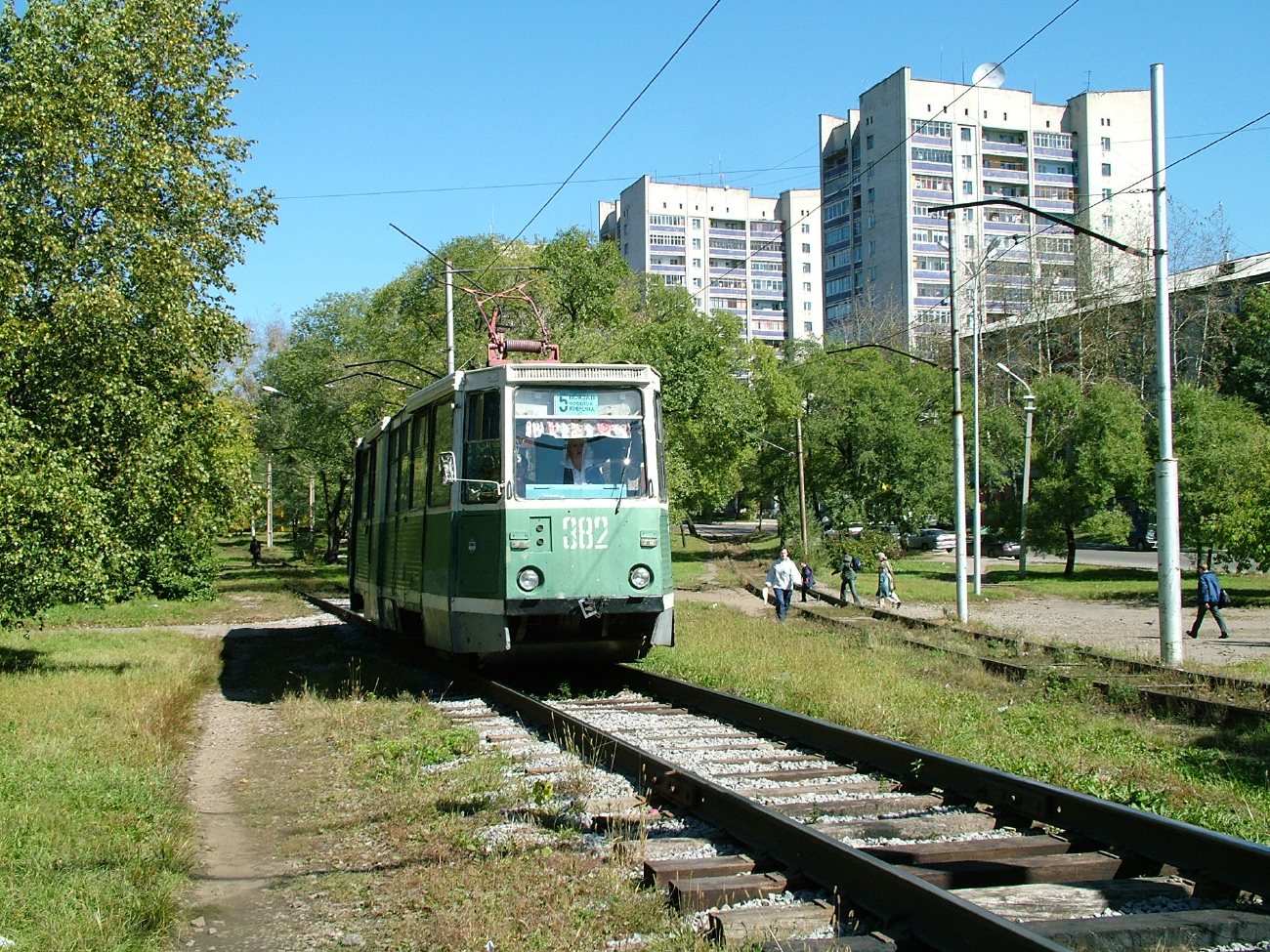 Хабаровск, 71-605А № 382; Хабаровск — Линии электротранспорта и инфраструктура