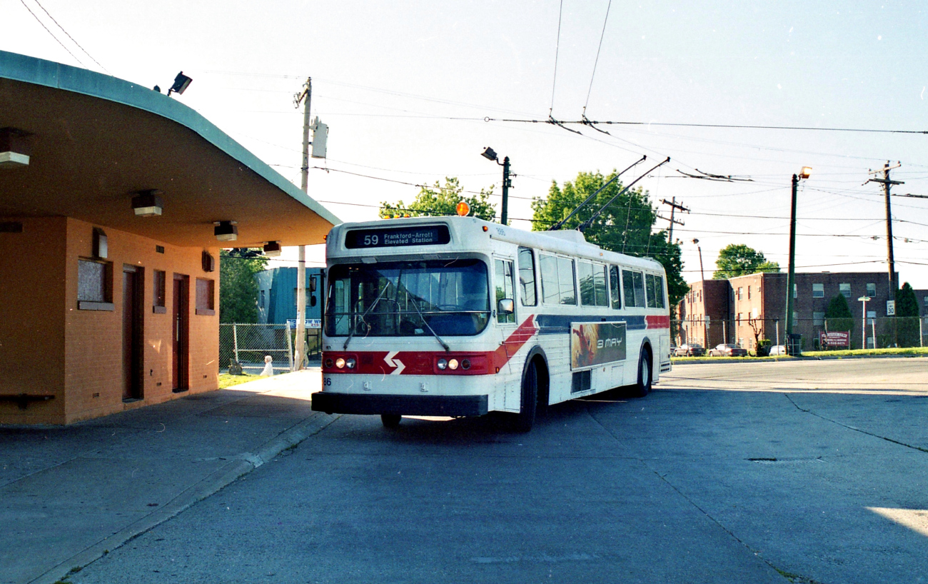 Филадельфия, AM General 10240T № 886; Филадельфия — Троллейбусные линии и инфраструктура