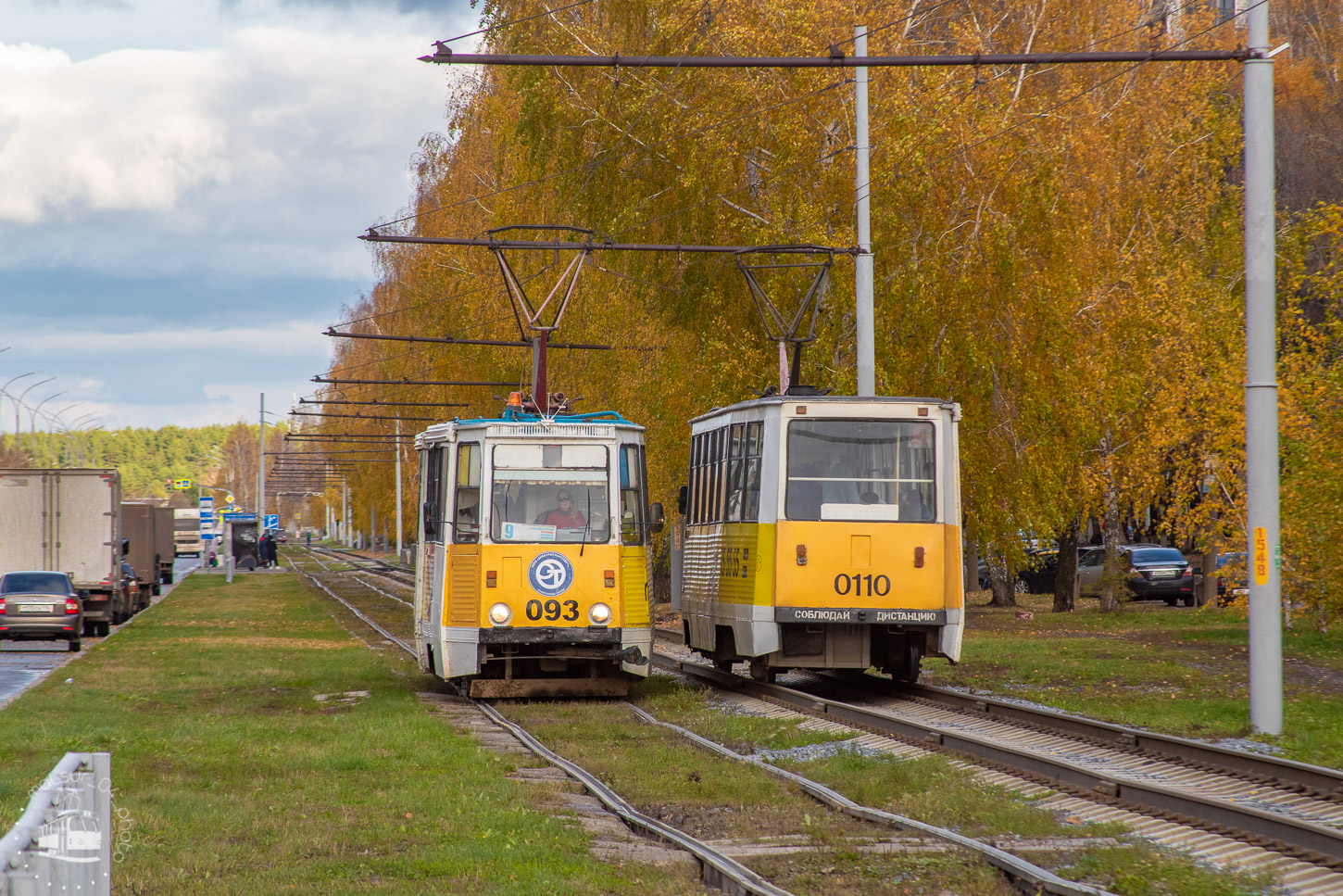 Набережные Челны, 71-605 (КТМ-5М3) № 093; Набережные Челны, 71-605 (КТМ-5М3) № 0110 Набережные Челны, 71-605 (КТМ-5М3) № 093; Набережные Челны, 71-605 (КТМ-5М3) № 0110