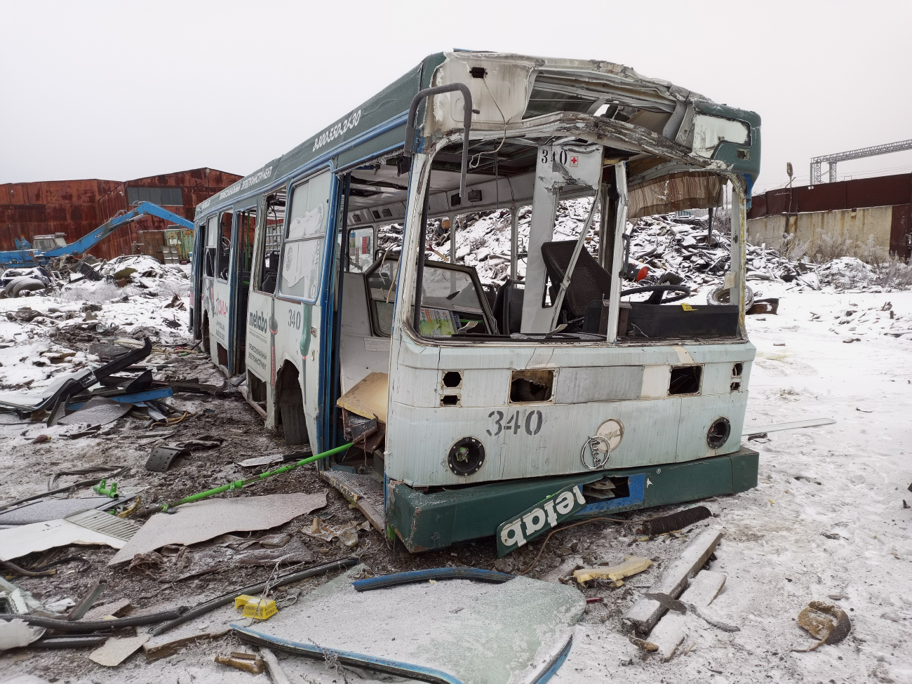 Петрозаводск, ЛиАЗ-5280 (ВЗТМ) № 340; Петрозаводск — Базы хранения и списания троллейбусов (БХиСТ)