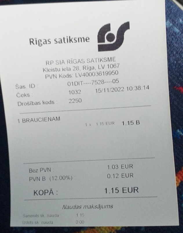 Рига — Проездные документы