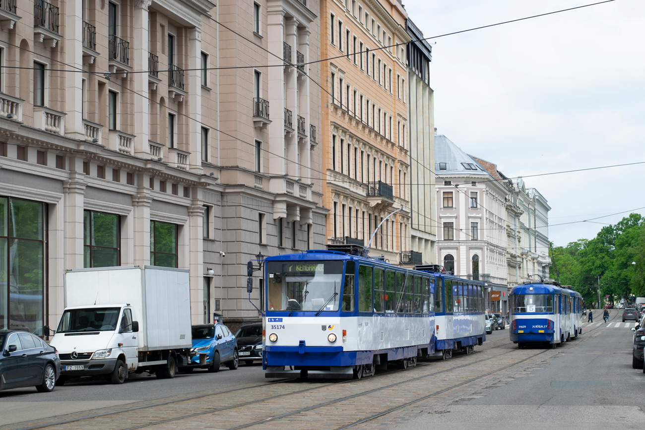 Рига, Tatra T3MR (T6B5-R) № 35174