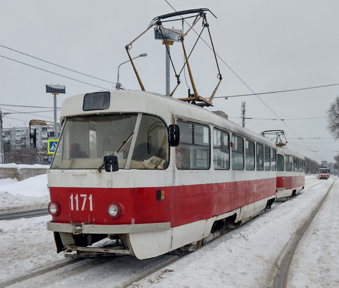 Самара, Tatra T3SU (двухдверная) № 1171; Самара — Конечные станции и кольца (трамвай)
