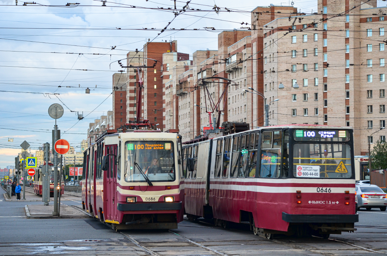 Санкт-Петербург, ЛВС-86К № 0686; Санкт-Петербург, ЛВС-86К № 0646
