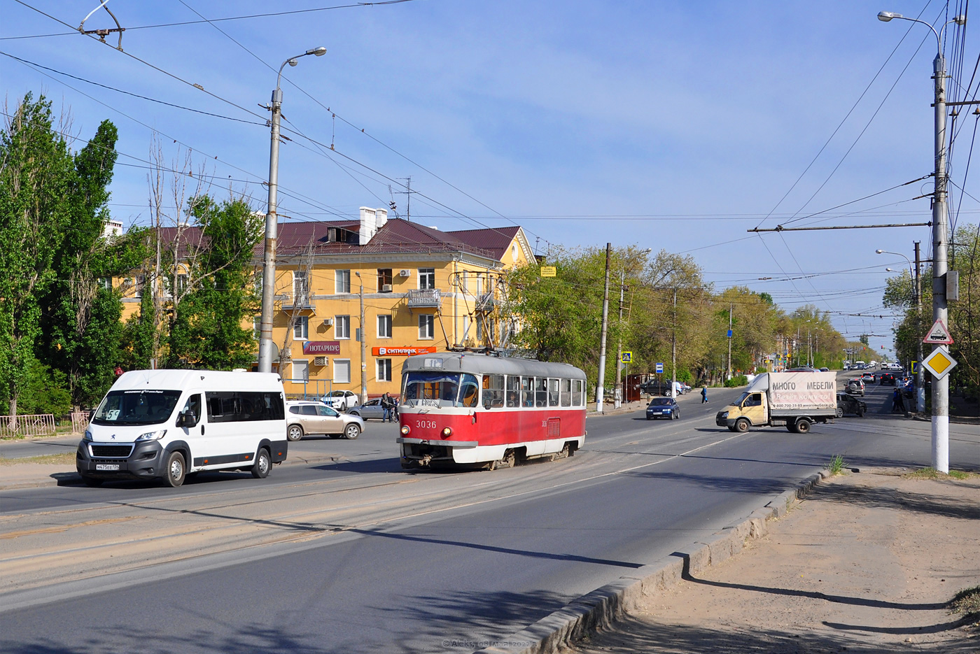 Волгоград, Tatra T3SU (двухдверная) № 3036