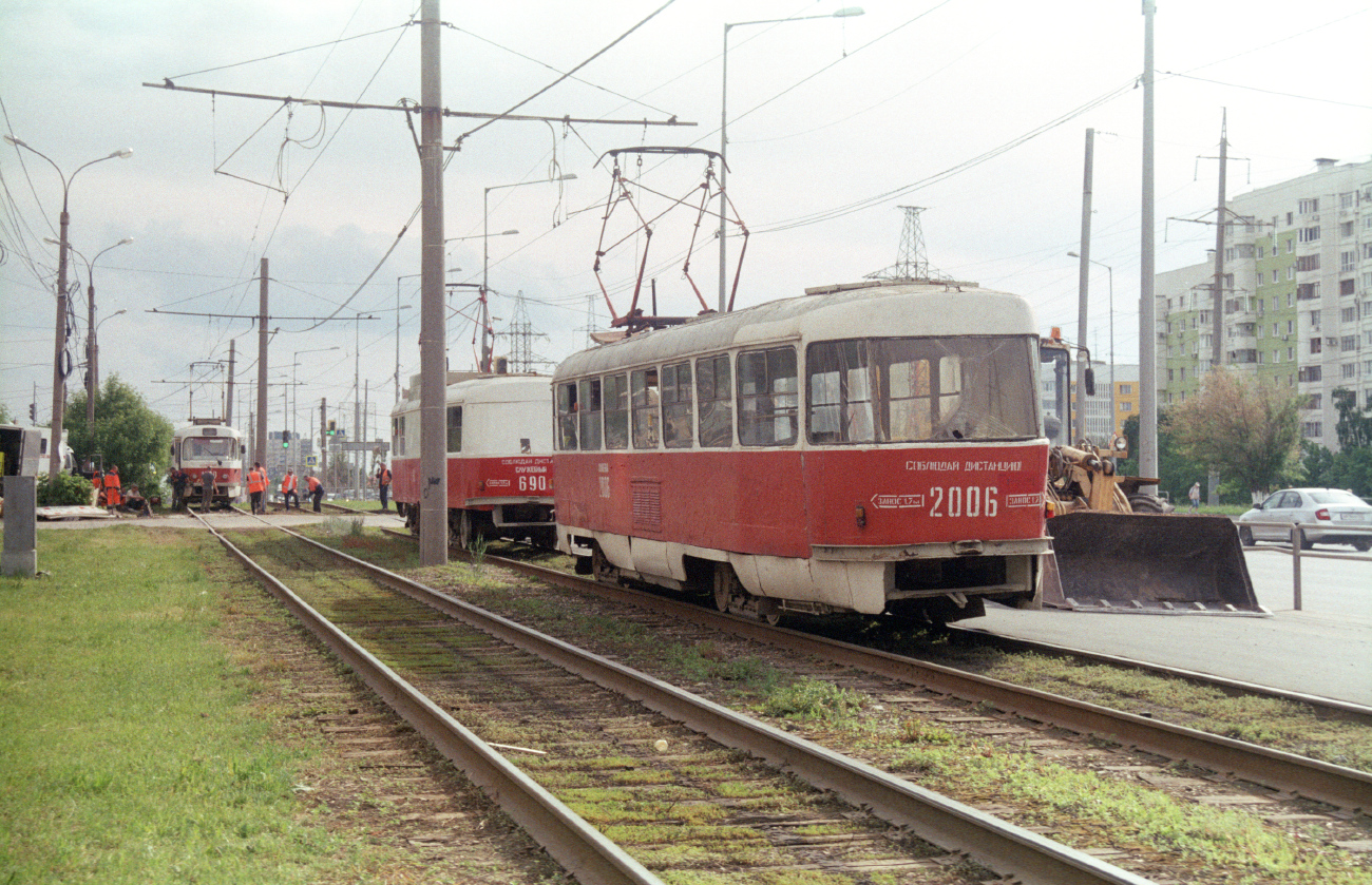 Самара, Tatra T3SU (двухдверная) № 2006; Самара — Строительство и ремонты трамвайных линий