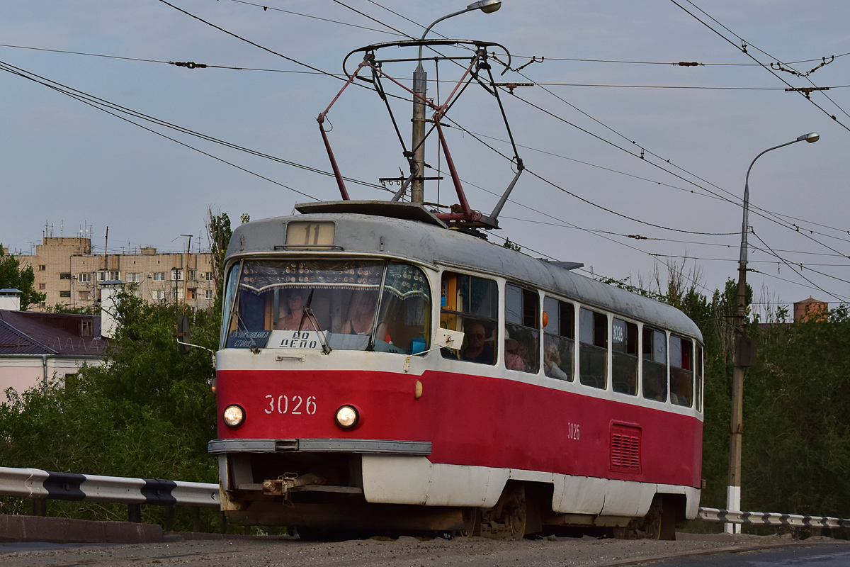 Волгоград, Tatra T3SU (двухдверная) № 3026
