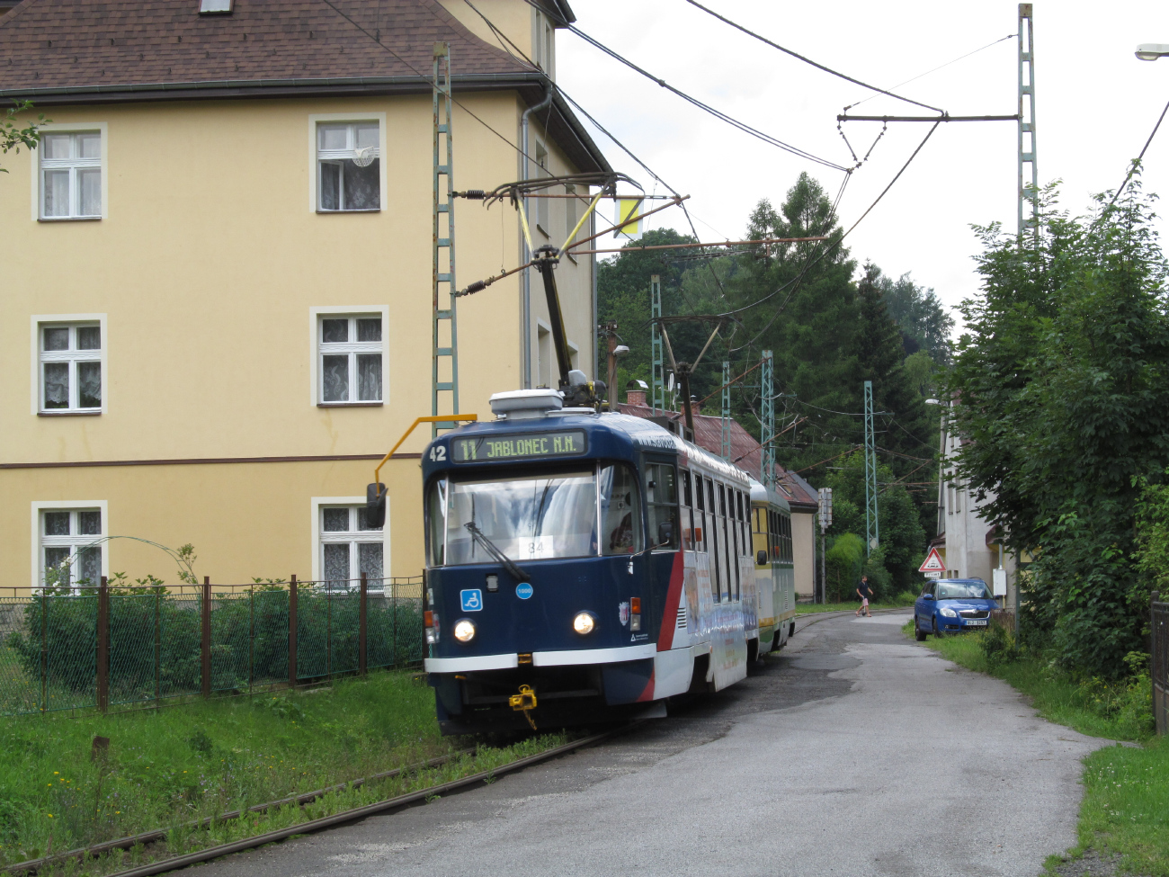 Liberec ― Jablonec nad Nisou, Tatra T3R.PLF nr. 42; Liberec ― Jablonec nad Nisou — Last weeks of metre-gauge, 2021