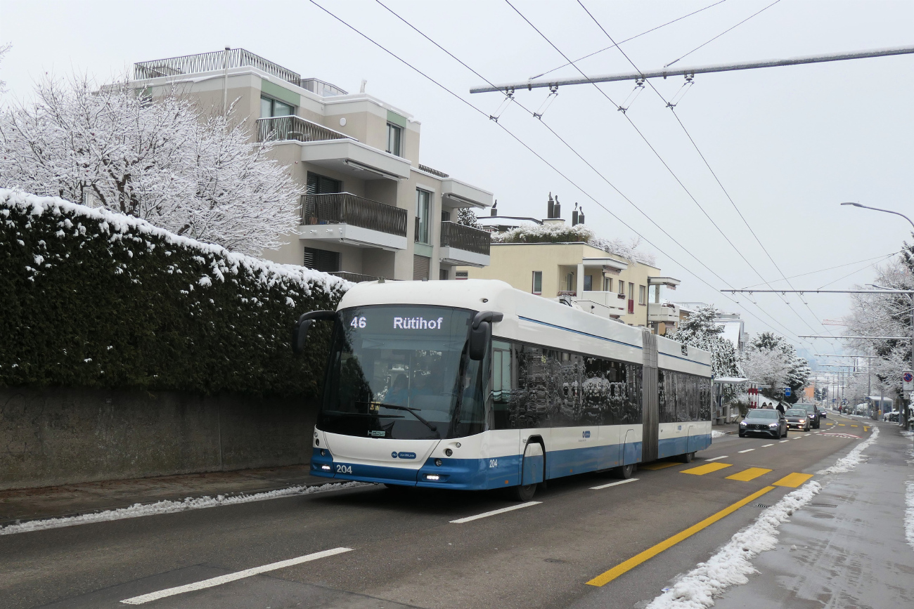 Zürich, Hess lighTram 19 DC Nr. 204
