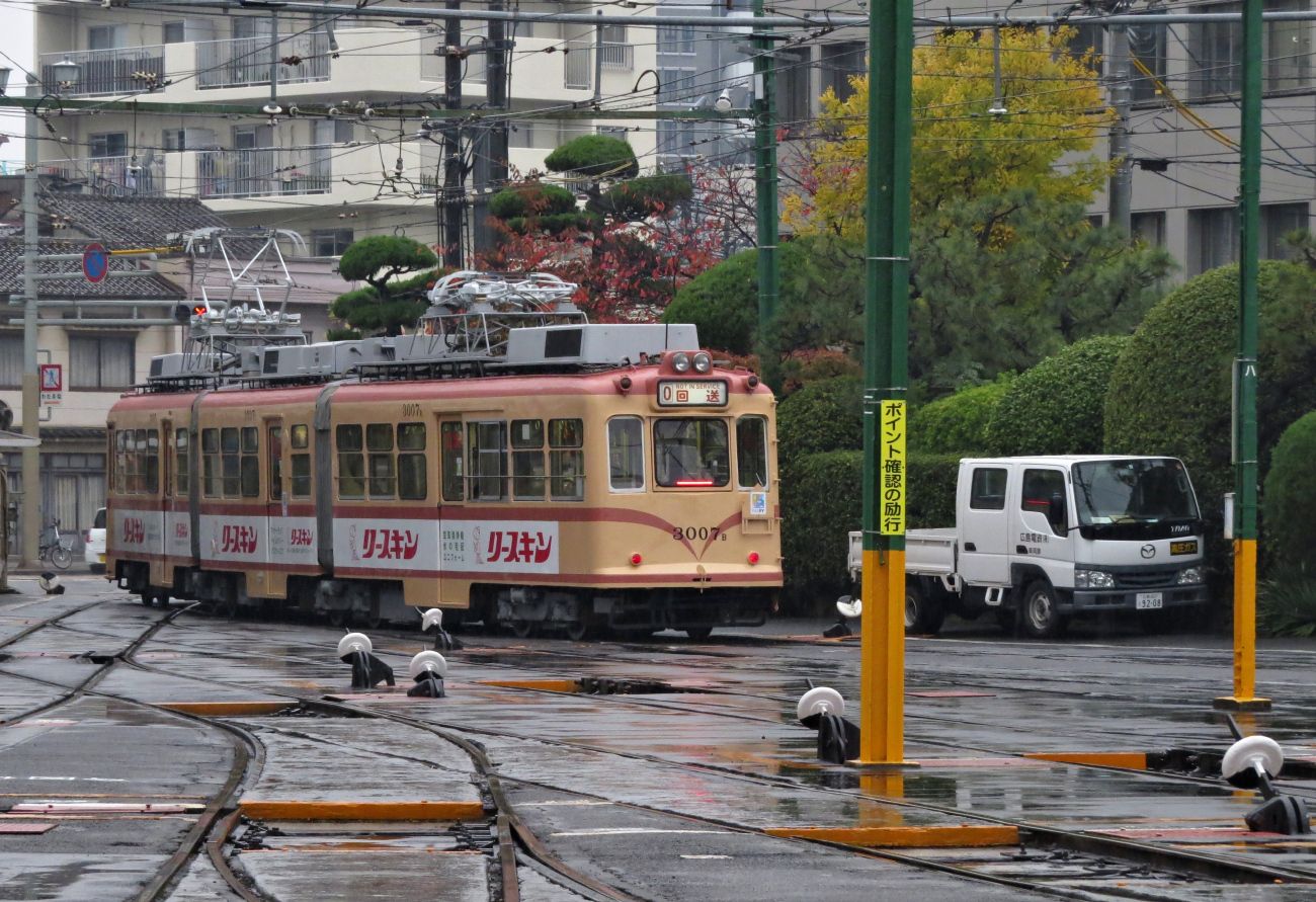 Хиросима, Hitachi / Kisha Seizo № 3007; Хиросима — Трамвайное депо Hiroden