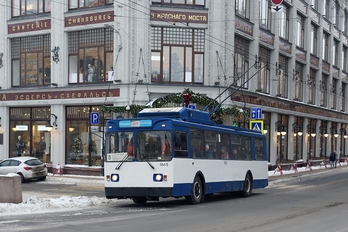 Санкт-Петербург, МТрЗ-6223-0000010 № 1865; Санкт-Петербург — "Прощальный рейс" на троллейбусе МТрЗ-6223-0000010 1865 — 18.12.2022