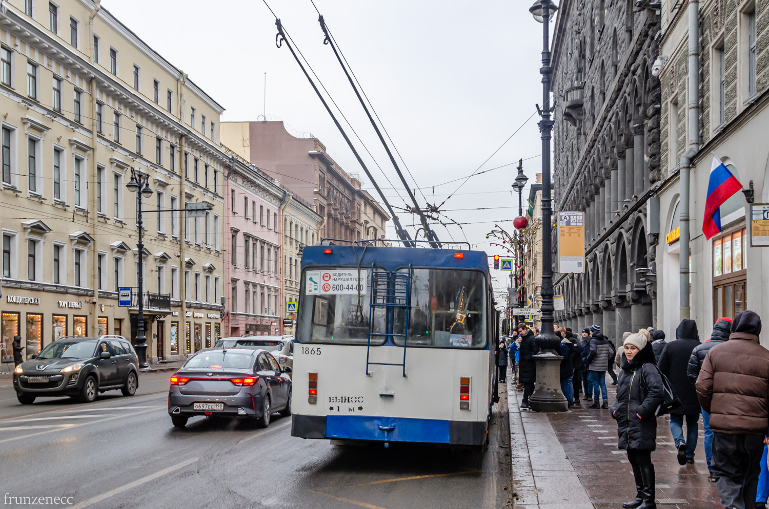 Санкт-Петербург, МТрЗ-6223-0000010 № 1865; Санкт-Петербург — "Прощальный рейс" на троллейбусе МТрЗ-6223-0000010 1865 — 18.12.2022