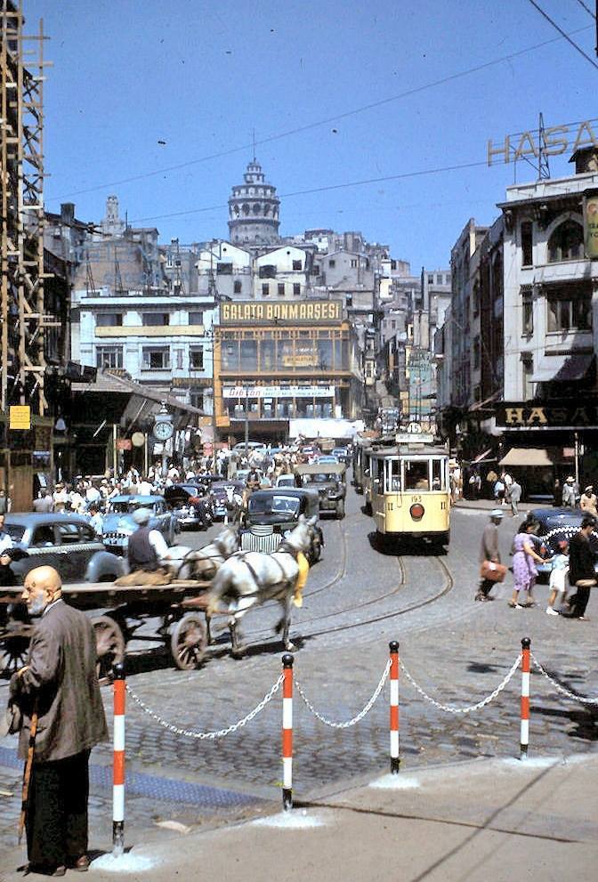 Стамбул, Двухосный моторный Franco-Belge № 193; Стамбул — Исторические фотографии — Трамвай в европейской части города (1914-1961)