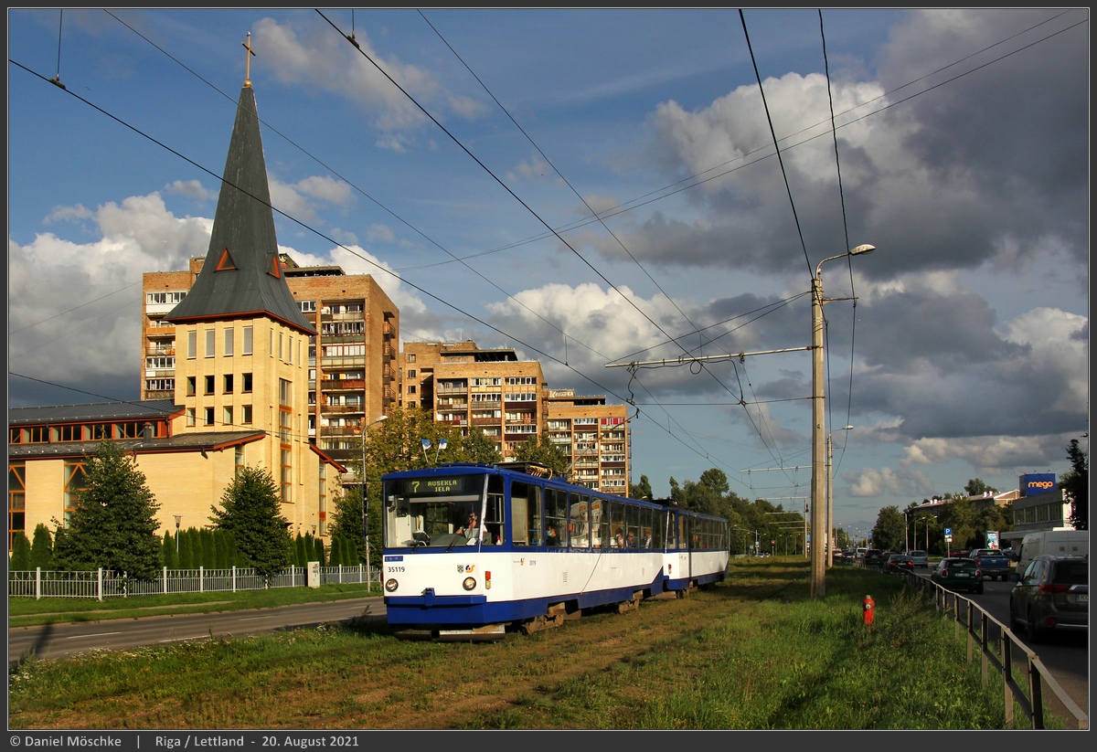 Рига, Tatra T3MR (T6B5-R) № 35119