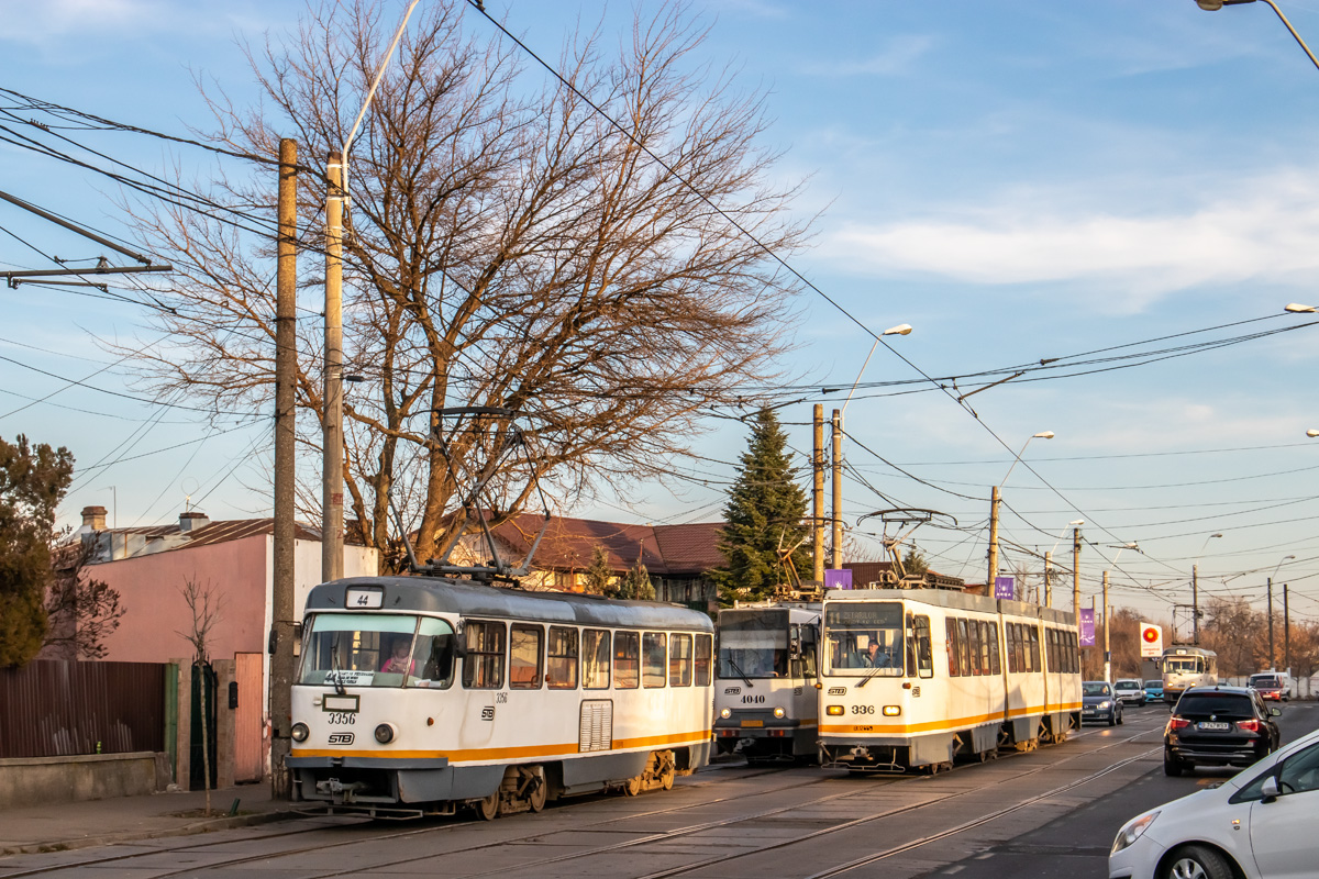 Бухарест - Илфов, FAUR V3A-93M № 336; Бухарест - Илфов, Tatra T4R № 3356