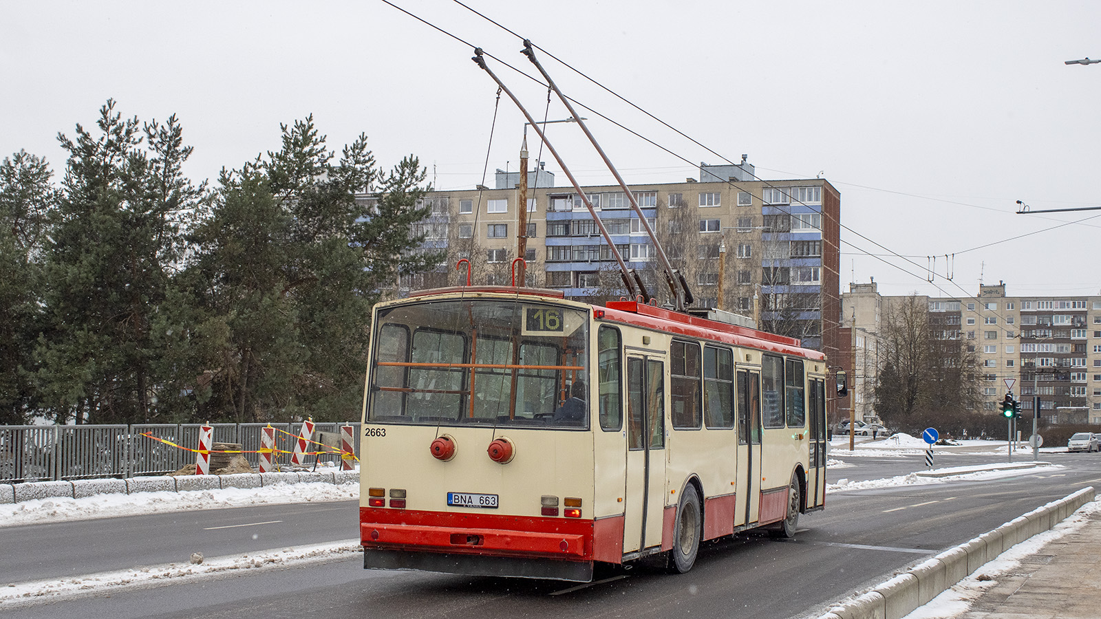 Вильнюс, Škoda 14Tr17/6M № 2663; Вильнюс — Временные плановые изменения движения