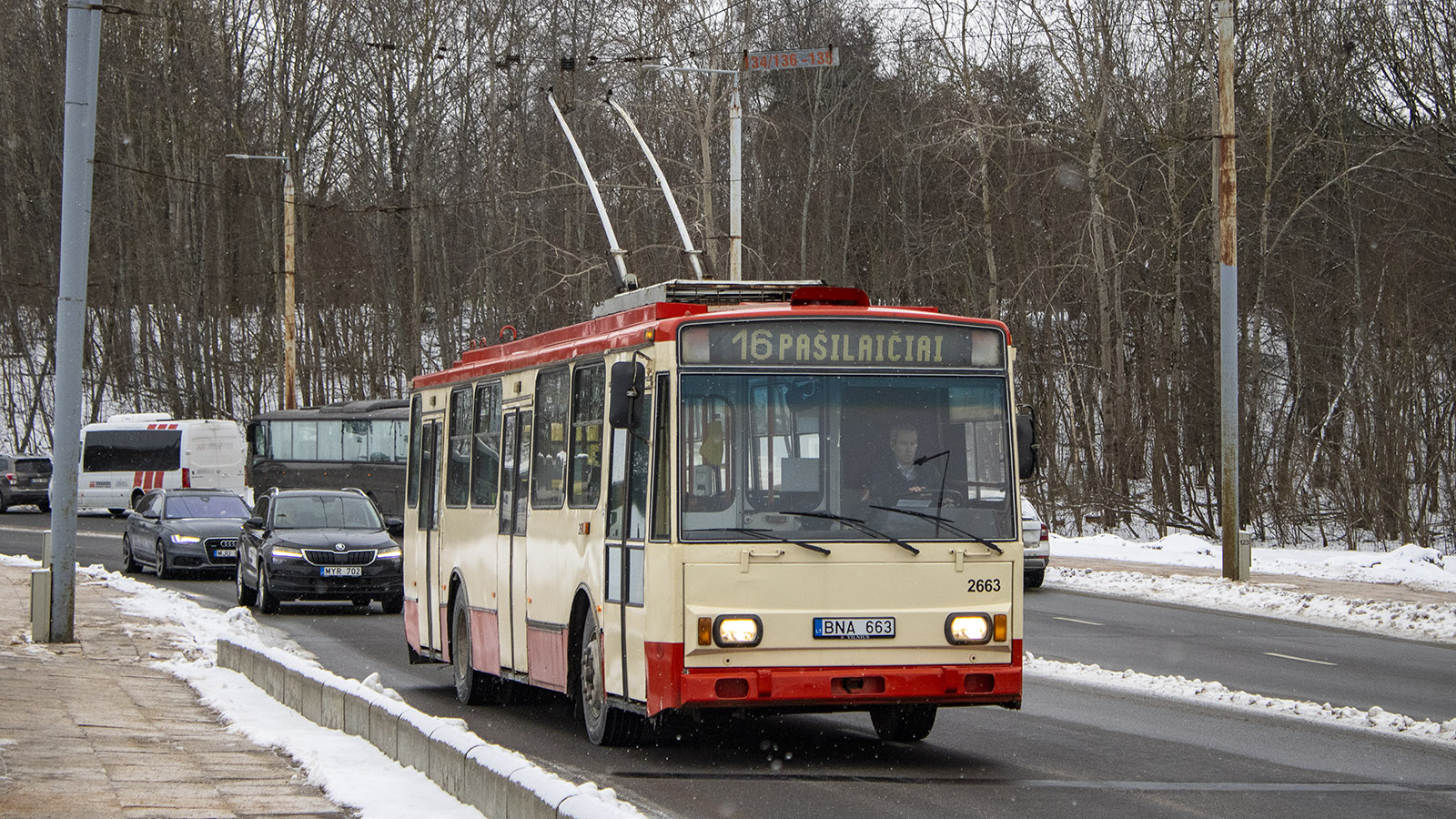 Вильнюс, Škoda 14Tr17/6M № 2663; Вильнюс — Временные плановые изменения движения