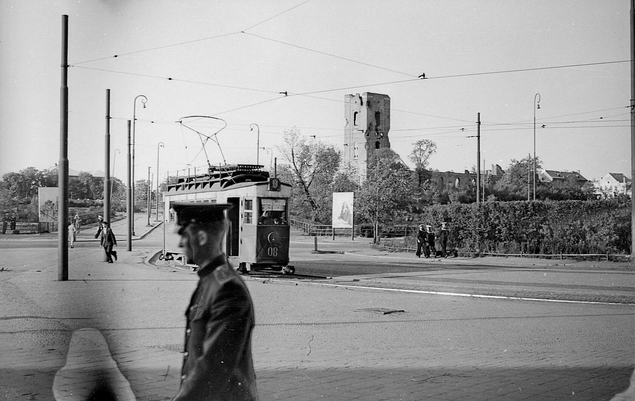 Калининград, Двухосный моторный Steinfurt № 08; Калининград — Старые фото — Калининградский трамвай