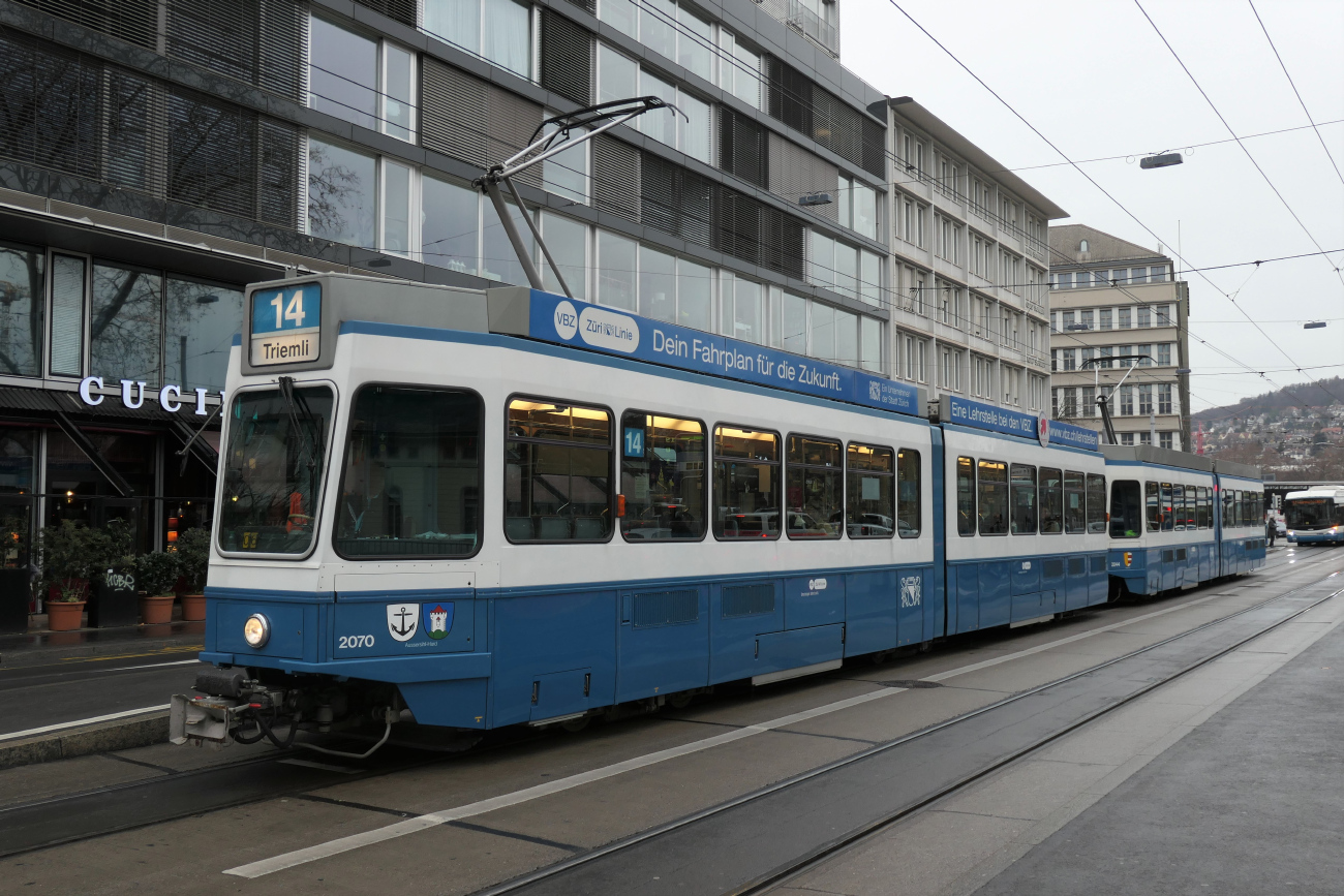 Zurych, SWP/SIG/BBC Be 4/6 "Tram 2000" Nr 2070
