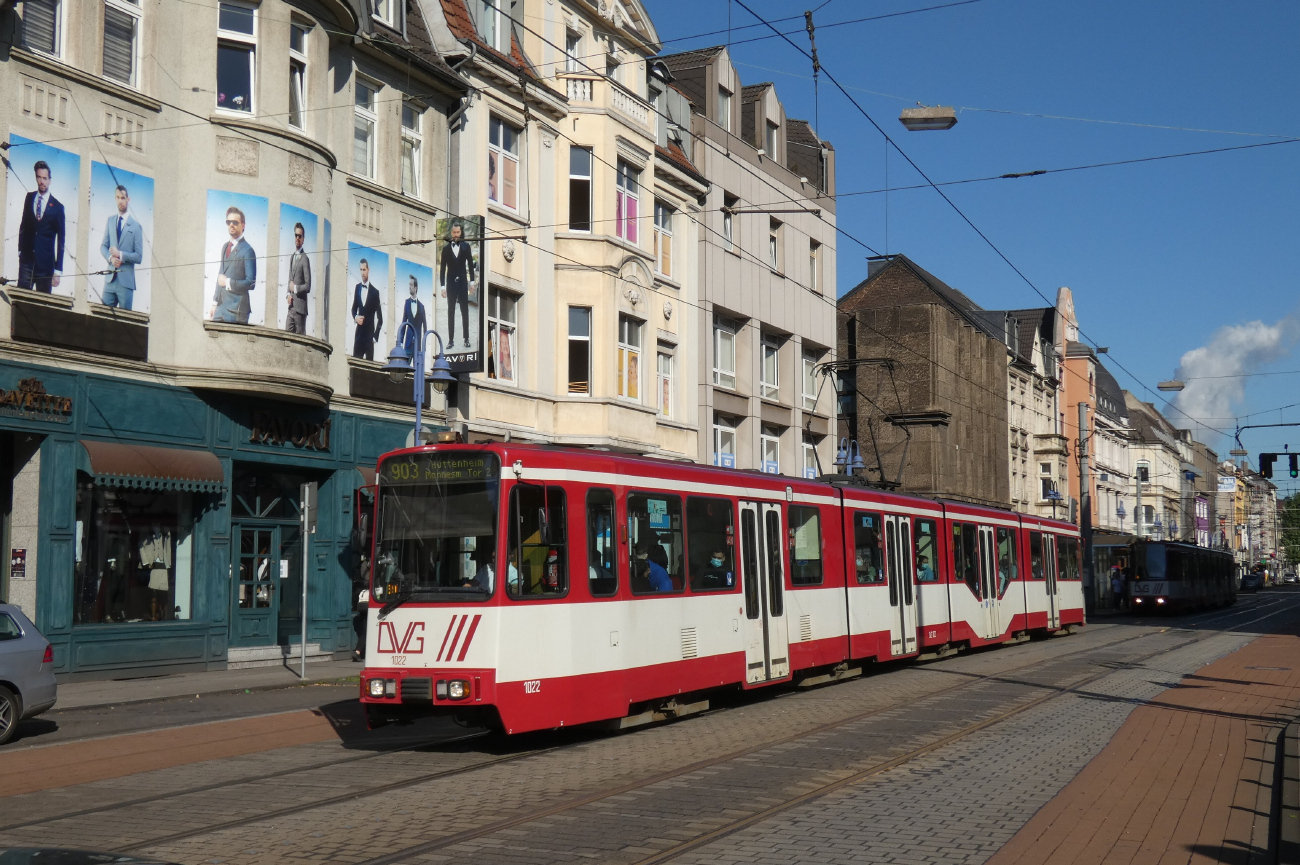 Duisburg, Duewag GT10NC-DU Nr. 1022