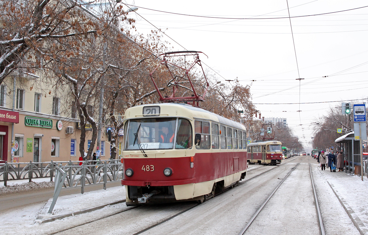 Екатеринбург, Tatra T3SU (двухдверная) № 483