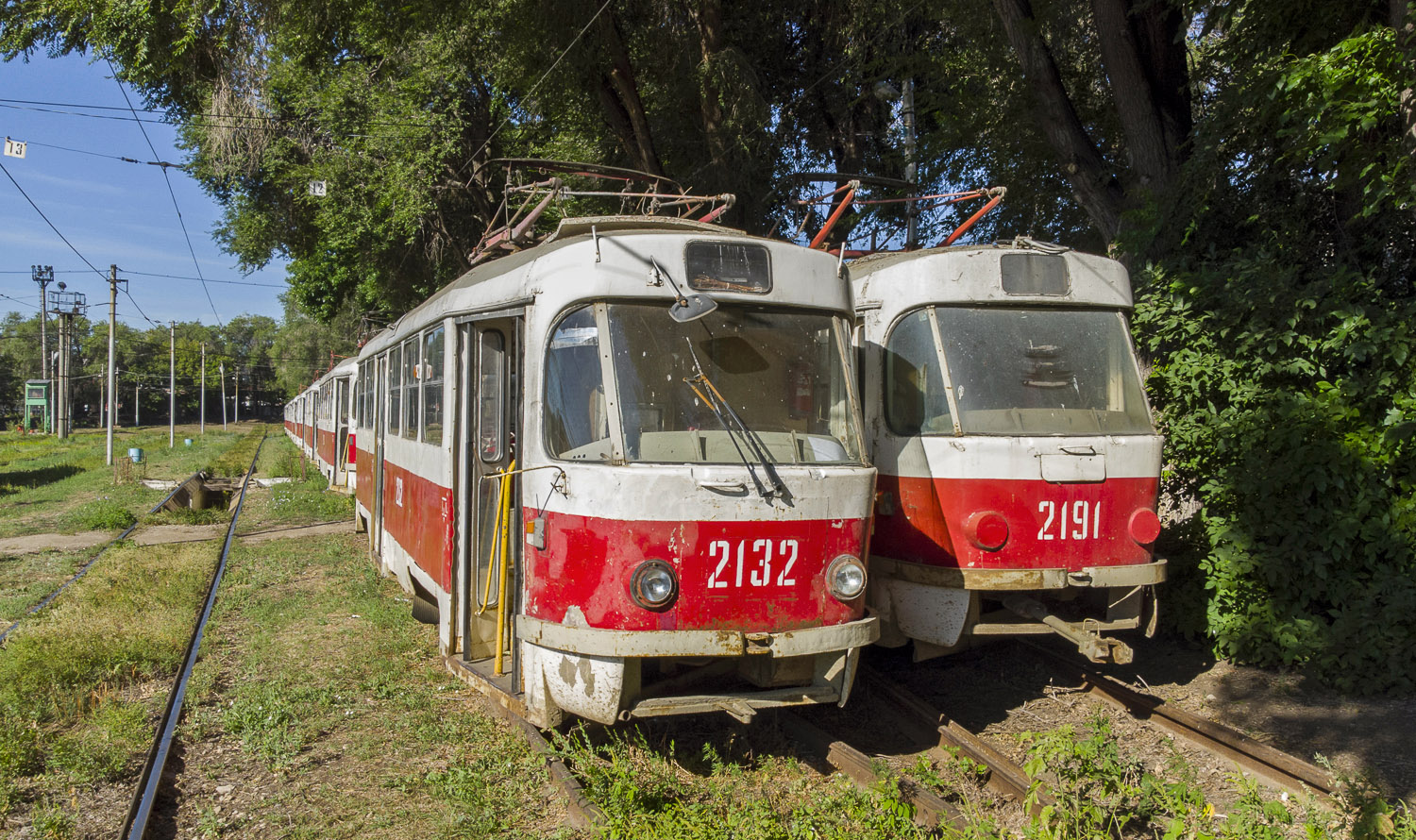Самара, Tatra T3SU № 2132; Самара, Tatra T3SU (двухдверная) № 2191; Самара — Кировское трамвайное депо