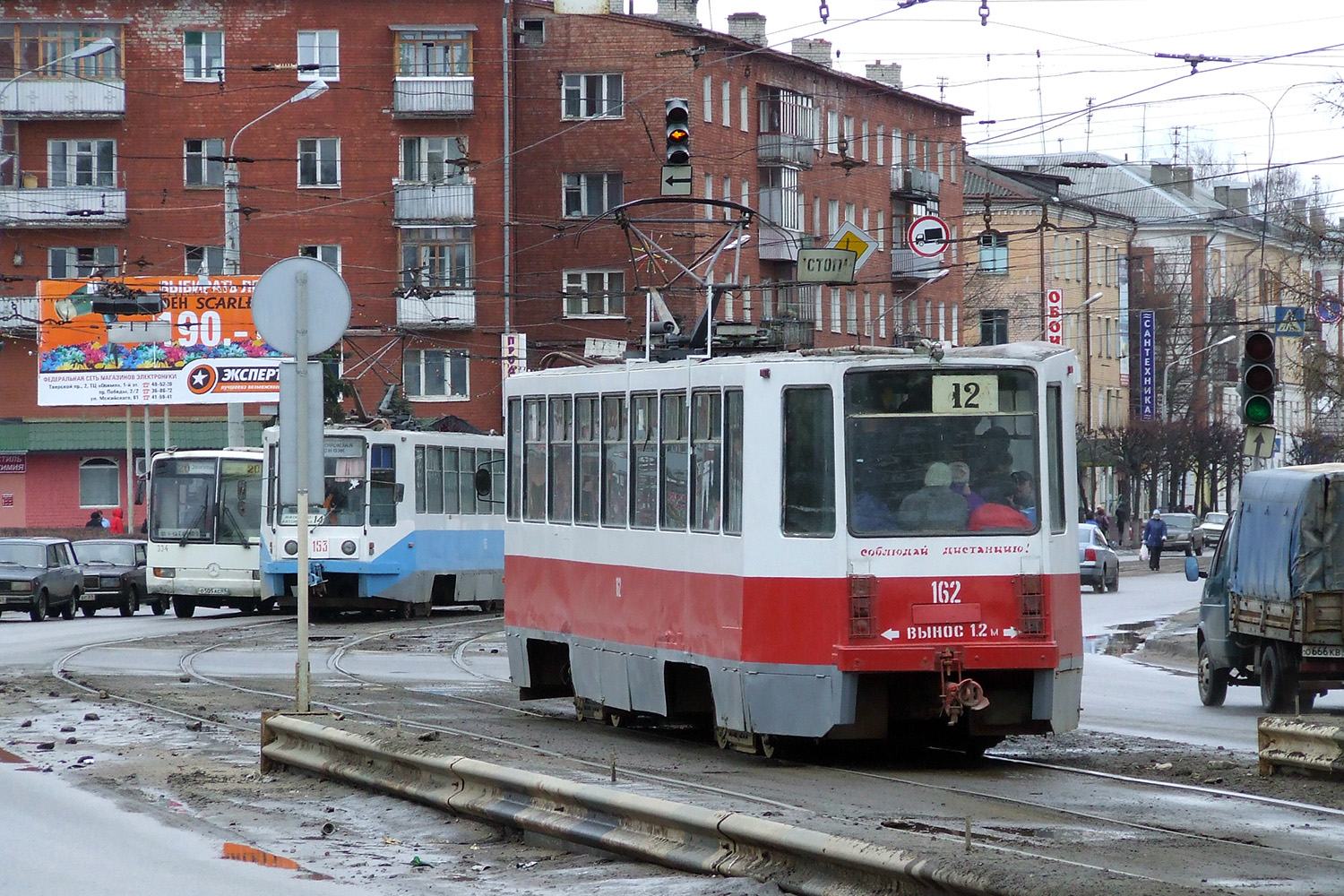 Тверь, 71-608К № 162; Тверь — Тверской трамвай в начале 2000-х гг. (2002 — 2006 гг.)