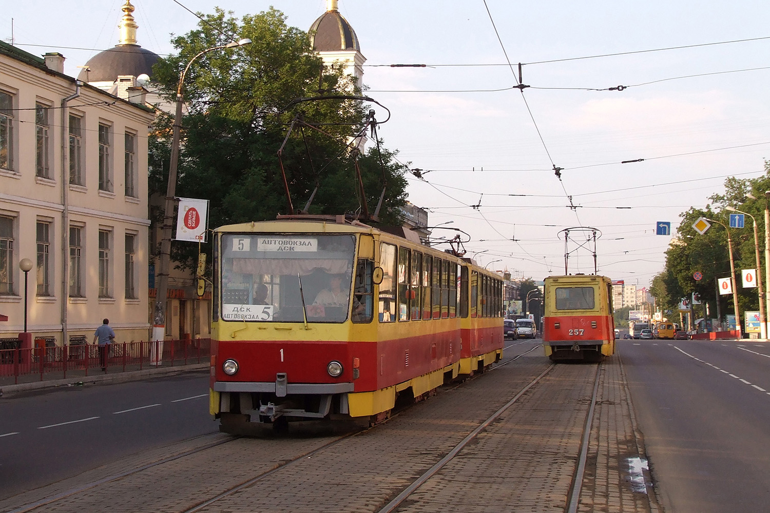 Тверь, Tatra T6B5SU № 1; Тверь — Тверской трамвай в начале 2000-х гг. (2002 — 2006 гг.); Тверь — Трамвайные линии: Центральный район