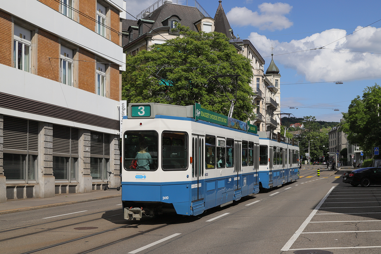 Zurych, SWP/SIG/BBC Be 2/4 "Tram 2000 Pony" Nr 2410