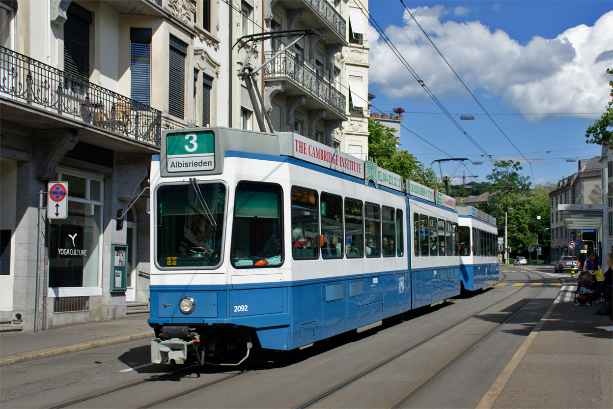 Цюрих, SWP/SIG/BBC Be 4/6 "Tram 2000" № 2092