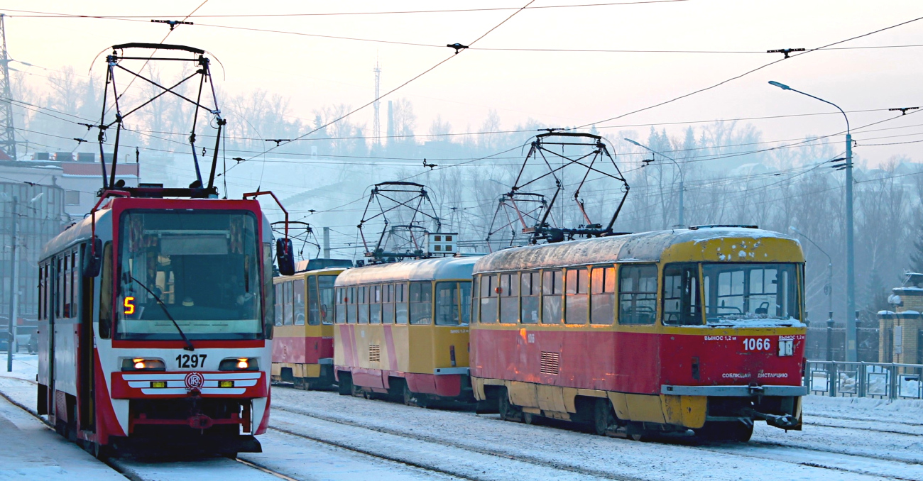 Barnaula, Tatra TB4D GOH Barnaul № 1297; Barnaula, Tatra T3SU № 1066