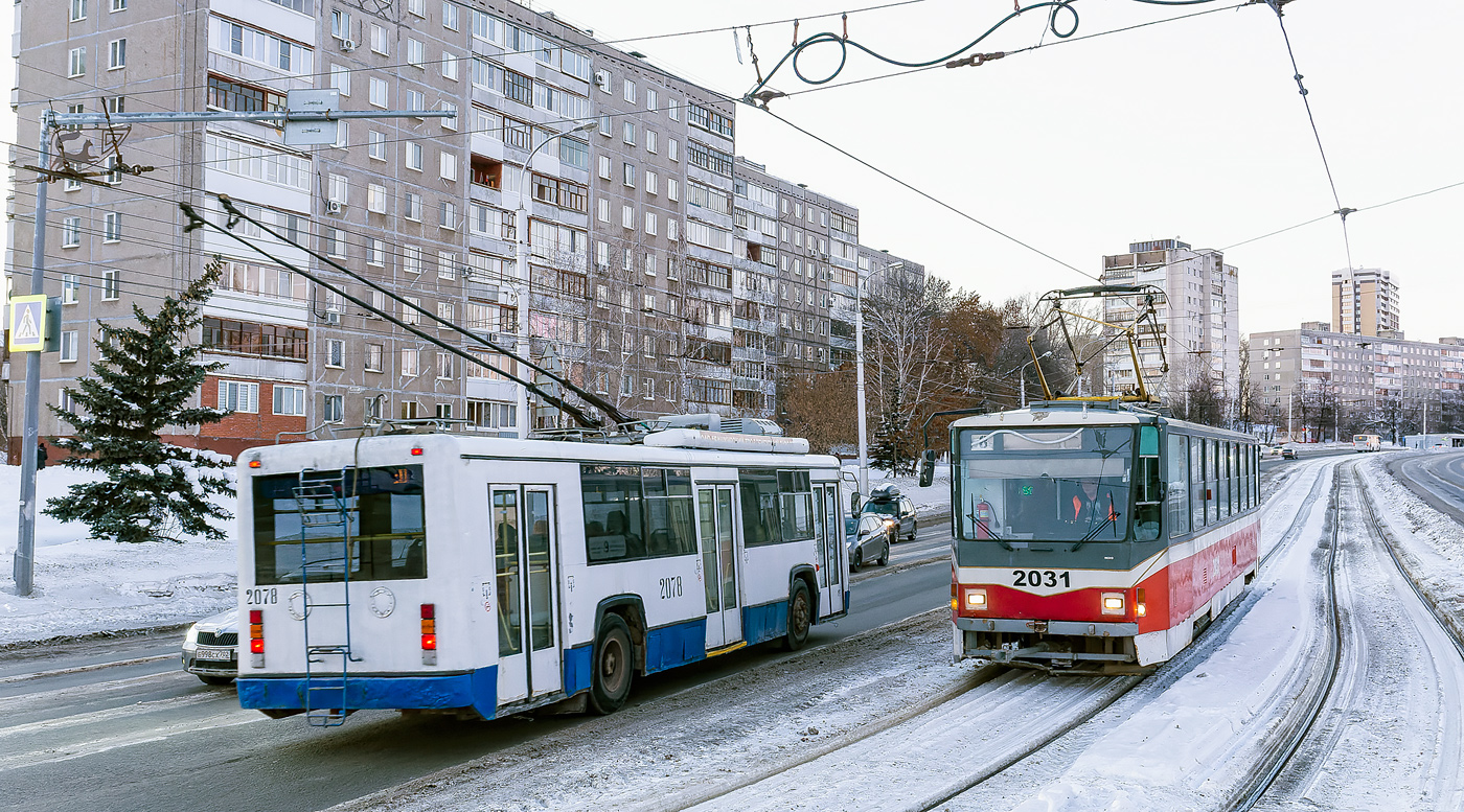 Уфа, БТЗ-52764Р № 2078; Уфа, Tatra T6B5-MPR № 2031