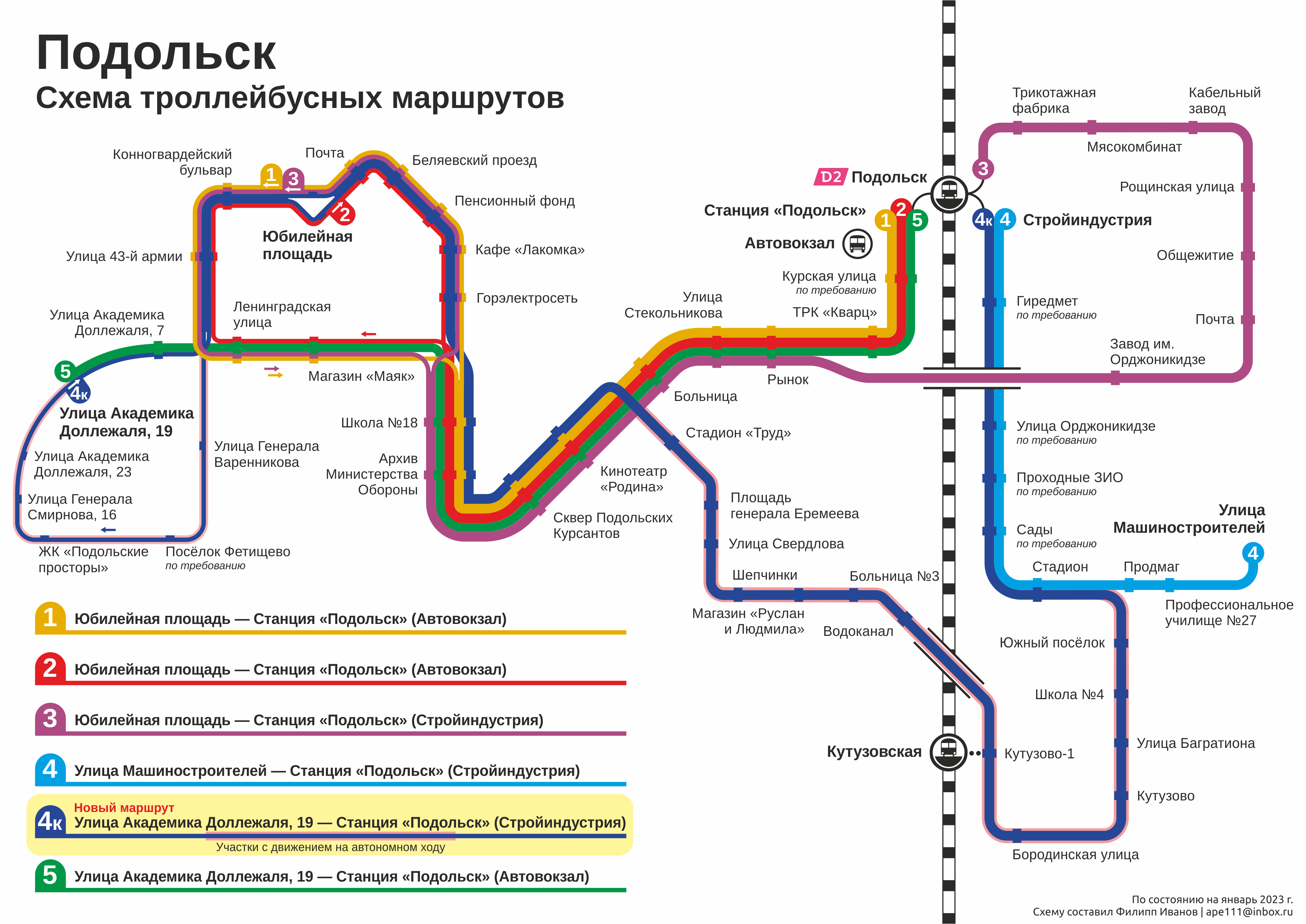 Подольск — Схемы