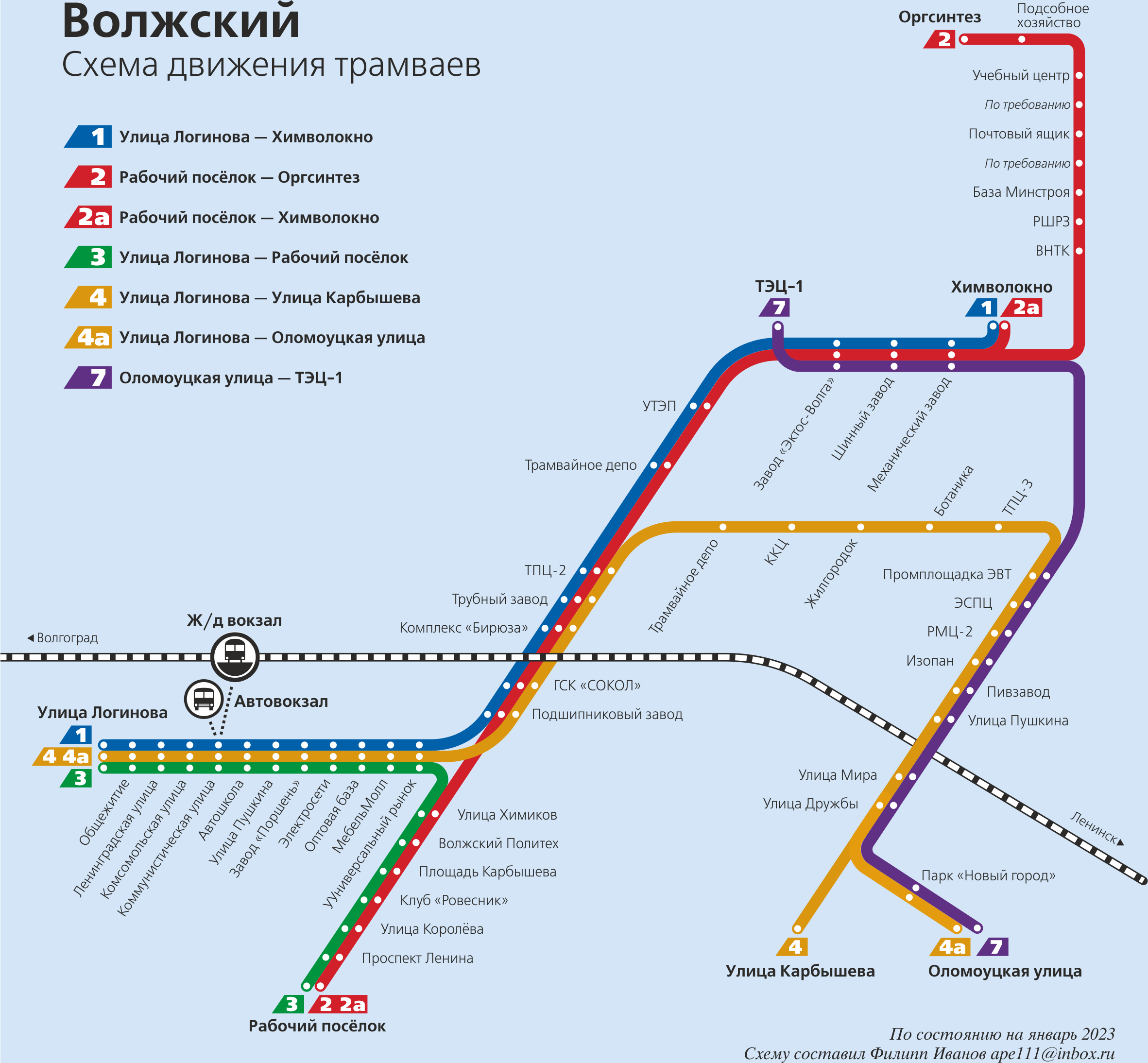 Волжский — Схемы