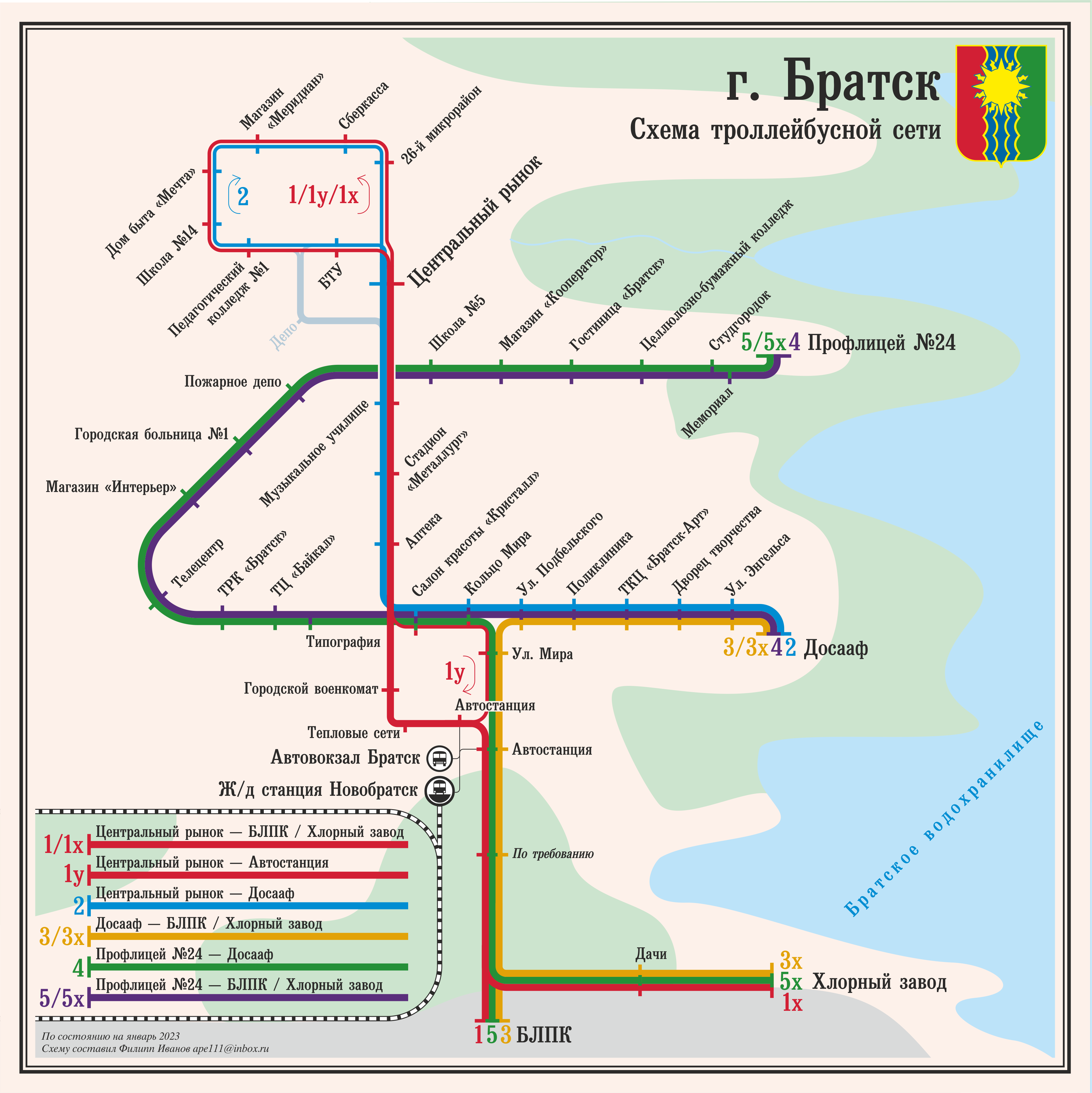Bratsk — Maps
